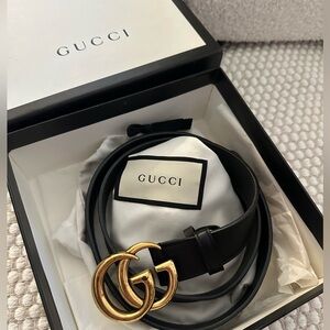 Women’s Gucci GG Belt Black Leather